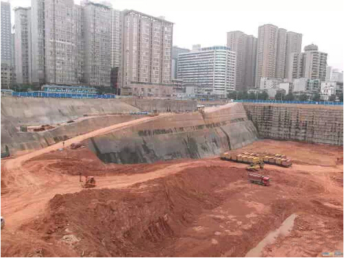 42.45m深基坑支护技术，深度全国第二