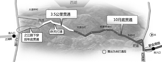 紫之隧道年底全线贯通 钱塘江到紫金港15分钟地下“穿越”
