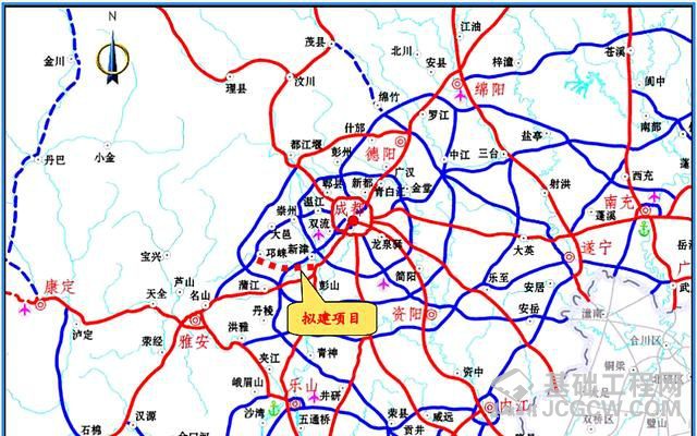 天邛高速（天府新区至邛崃高速公路）详细走向及互通立交设置情
