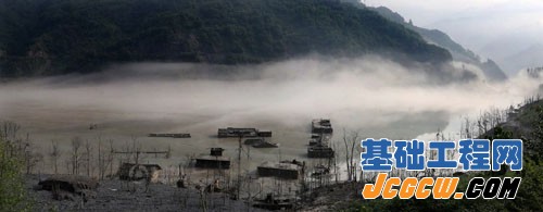 北川旋坪乡被淹没5年后突然浮出水面